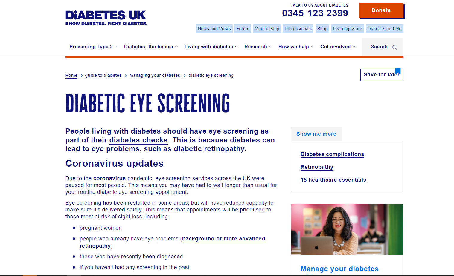 Screen Now Educational Resources Ideal Diabetes